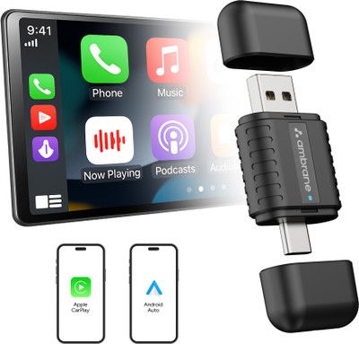 Ambrane v5.0 Car Bluetooth Device with Audio Receiver(Black)