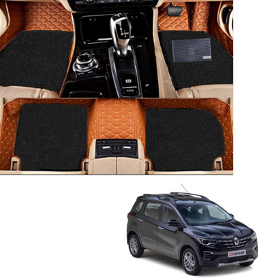 Autoclow Leatherite 7D Mat For  Renault Triber(Brown, Black)