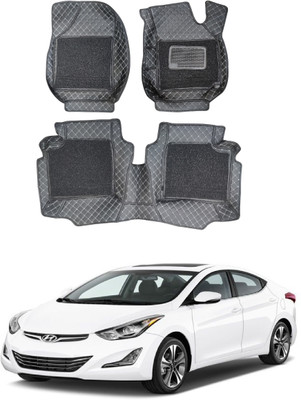 Autoxygen Leatherite 7D Mat For  Hyundai Elantra(Black)