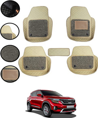 ABJD Leatherite 7D Mat For  Kia Sonet(Beige)