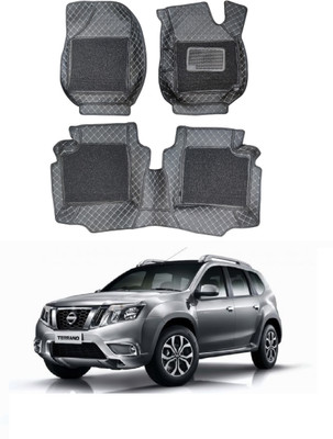 Autoxygen Leatherite 7D Mat For  Nissan Terrano(Black)