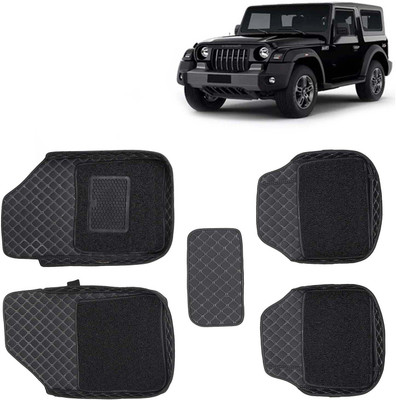 Kingsway Leatherite 7D Mat For  Mahindra Thar(Black)