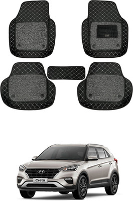 MATIES Leatherite 7D Mat For  Hyundai Creta(Black)