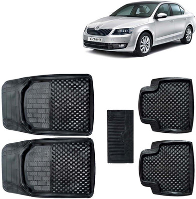 Kingsway PVC Tray Mat For  Skoda Octavia(Black)