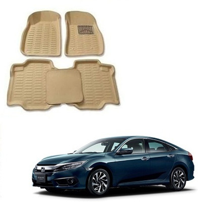 SLSHILPA Plastic 3D Mat For  Honda Civic(Black)
