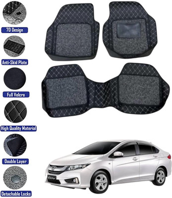 GENFRID Leatherite 7D Mat For  Honda City ZX(Black)