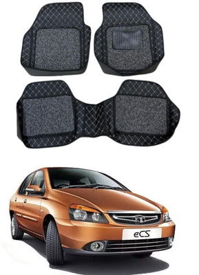 ARNEJA Leatherite 7D Mat For  Tata Indigo eCS(Silver, Black)