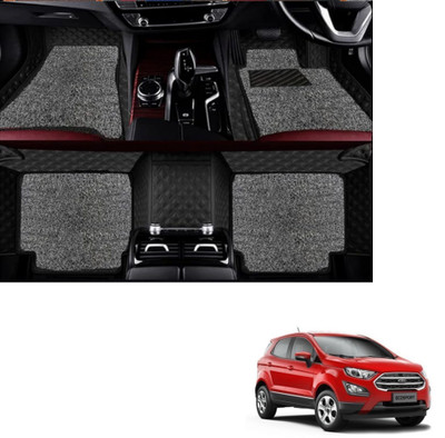 Autoclow Leatherite 7D Mat For  Ford Ecosport(Black, Silver)