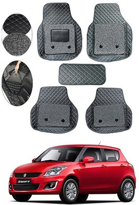SLSHILPA Leather 7D Mat For  Maruti Suzuki Swift(Black)