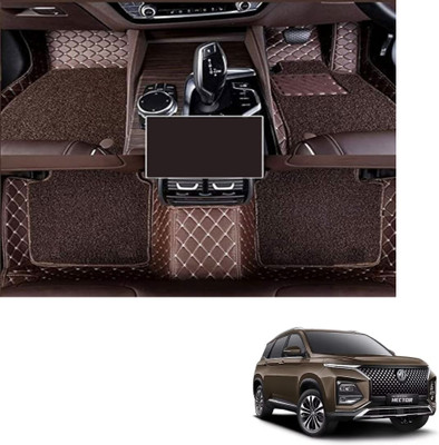 Autoclow Leatherite 7D Mat For  MG Hector Plus (7 Seater)(Brown, Brown)