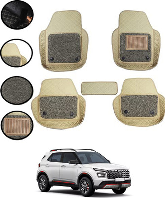 MATIES Leatherite 7D Mat For  Hyundai Universal For Car(Beige)