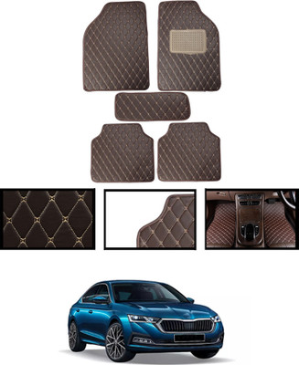 MATIES Leatherite Standard Mat For  Skoda Octavia(Brown)