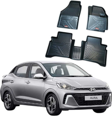 Footsace TPV Tray Mat For  Hyundai Aura(Black)