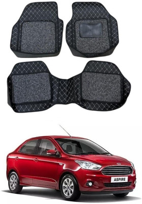 arneja trading company Leatherite 7D Mat For  Ford Aspire(Silver, Black)
