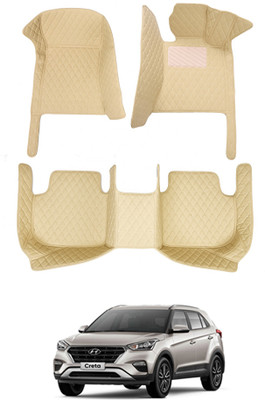 MATIES Leatherite 7D Mat For  Hyundai Creta(Beige)