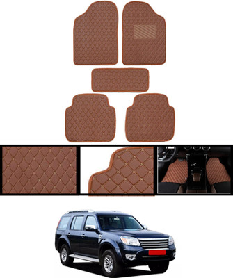 MSNP Leatherite Standard Mat For  Ford Universal For Car(Brown)