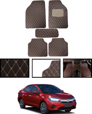 MSNP Leatherite Standard Mat For  Honda Universal For Car(Brown)