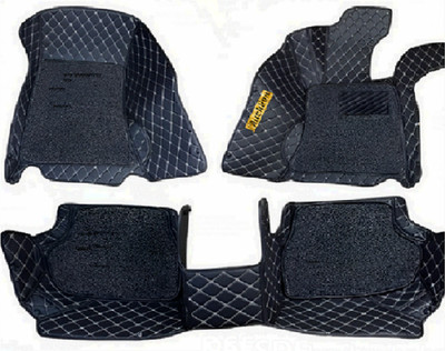 Auckkien Leather 7D Mat For  Toyota Glanza(Black)