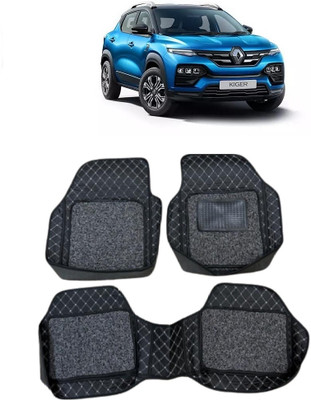 arneja trading company Leatherite 7D Mat For  Renault Kiger(Silver, Black)
