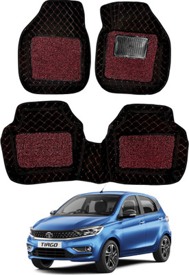 Autorepute PVC 7D Mat For  Tata Tiago(Red, Black)