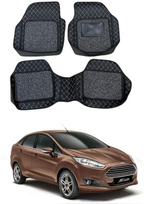 ARNEJA Leatherite 7D Mat For  Ford Fiesta(Silver, Black)
