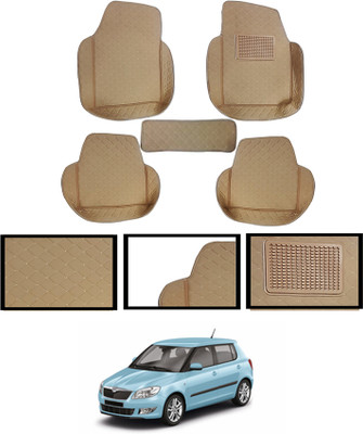 MATIES Leatherite 7D Mat For  Skoda Fabia(Beige)