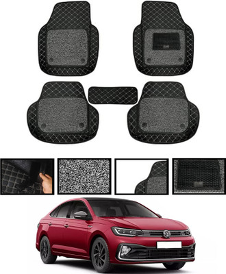 AYW Leatherite 7D Mat For  Volkswagen Virtus(Black)