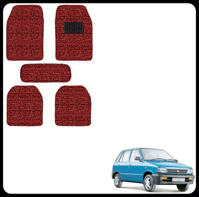 SEMAPHORE PVC, Rubber Standard Mat For  Maruti 800(Red, Black)