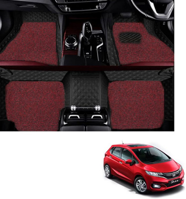 Autoclow Leatherite 7D Mat For  Honda Jazz(Black, Red)