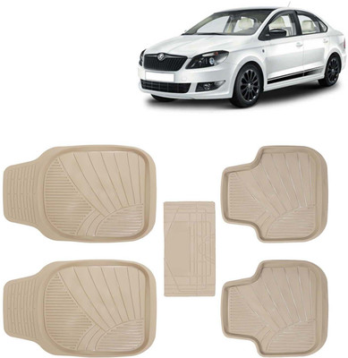 Kingsway PVC Tray Mat For  Skoda Rapid(Beige)