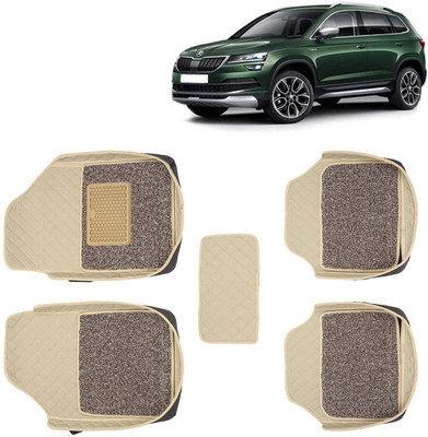 Kingsway Leatherite 7D Mat For  Skoda Karoq(Beige)