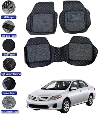 GENFRID Leatherite 7D Mat For  Toyota Corolla(Black)