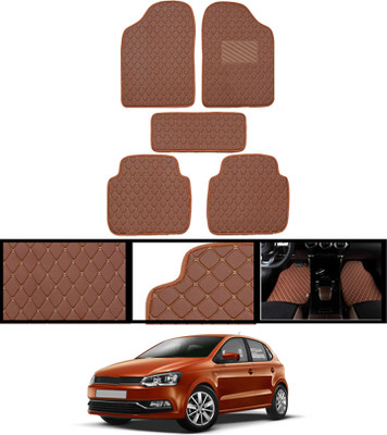 CCMM Leatherite Standard Mat For  Volkswagen Polo(Brown)