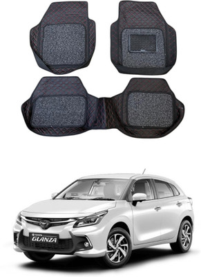 Arnejaa Leatherite 7D Mat For  Toyota Glanza(Red, Black)