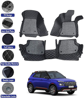 TOFIT ENTERPRISE Leatherite 7D Mat For  Hyundai Universal For Car(Black)