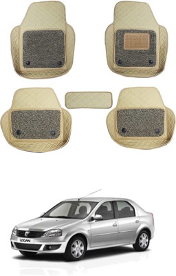 MATIES Leatherite 7D Mat For  Mahindra Logan(Beige)