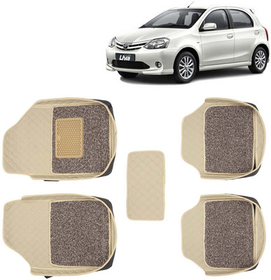 Kingsway Leatherite 7D Mat For  Toyota Etios Liva(Beige)