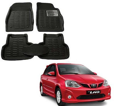 KBTR PVC 3D Mat For  Toyota Etios Liva(Black)