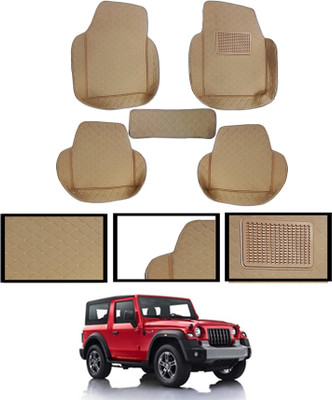 ABJD Leatherite 7D Mat For  Mahindra Thar(Beige)