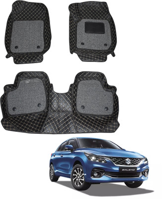 Fit Fly Leather 7D Mat For  Maruti Baleno(Black)