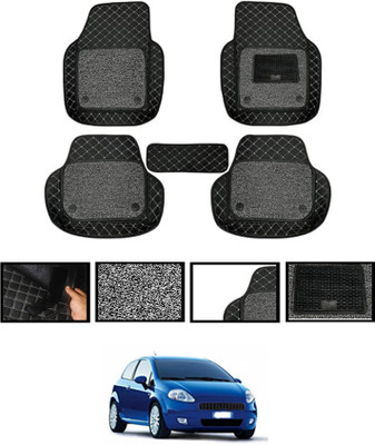 monolive Leatherite Tray Mat For  Fiat Grand Punto(Black)