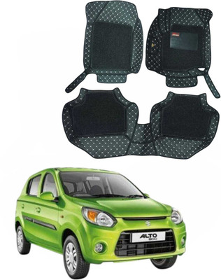 Footsace Leather 7D Mat For  Maruti Suzuki Alto 800(Black)