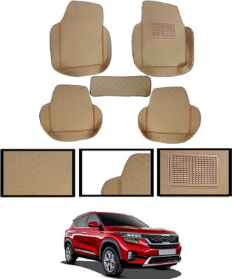 MATIES Leatherite 7D Mat For  Kia Sonet(Beige)