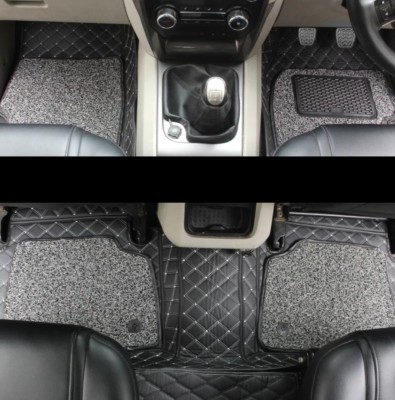 FF TRADERS Leatherite 7D Mat For  Ford Ecosport(Black, Silver)