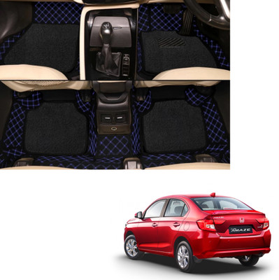 Autoclow Leatherite 7D Mat For  Honda Amaze(Blue, Black)