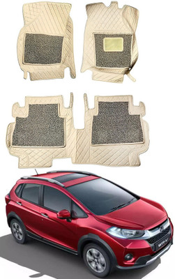 Autorepute Leather 7D Mat For  Honda WRV(White, Grey)