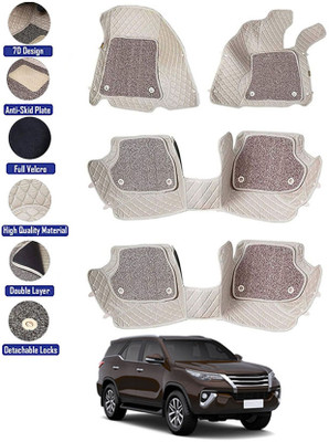 MATIES Leatherite 7D Mat For  Toyota Universal For Car(Beige)