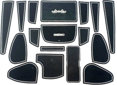 cardrome Rubber Standard Mat For  Kia Seltos(White)