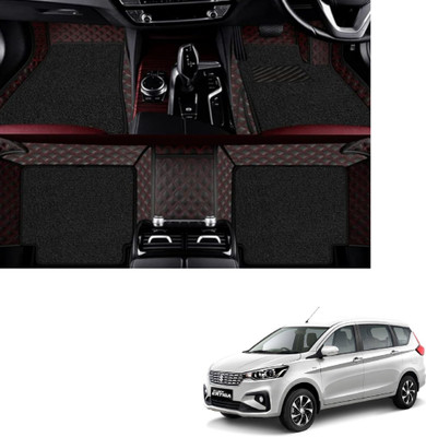 Autoclow Leatherite 7D Mat For  Maruti Suzuki Ertiga(Red, Black)