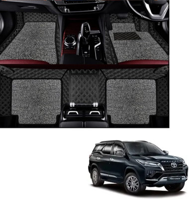 Autoclow Leatherite 7D Mat For  Toyota Fortuner(Silver, Silver)
